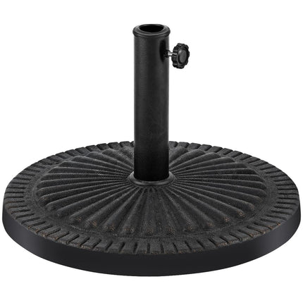 49cm Parasol Base Robust Round Umbrella Holder with Locking Knob Thick Iron Rod