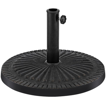 49cm Parasol Base Robust Round Umbrella Holder with Locking Knob Thick Iron Rod