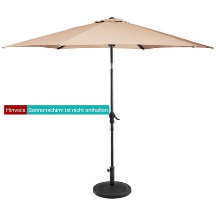 49cm Parasol Base Robust Round Umbrella Holder with Locking Knob Thick Iron Rod