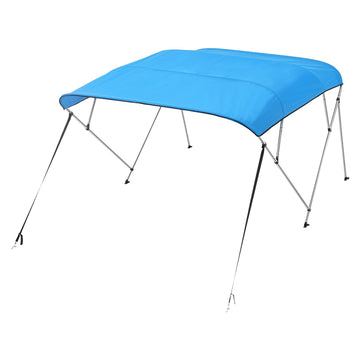 4-Bow Boat Bimini Top, 600D Polyester, Aluminum Frame, 67-72in W