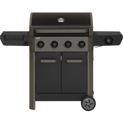 4-Burner Gas Grill with Side Burner, 72x42 cm Cooking Area