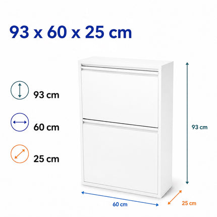 4-Compartment Waste Bin, 4x18L, White, Tilt System