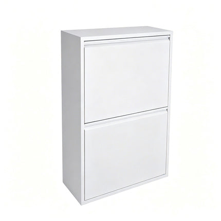 4-Compartment Waste Bin, 4x18L, White, Tilt System