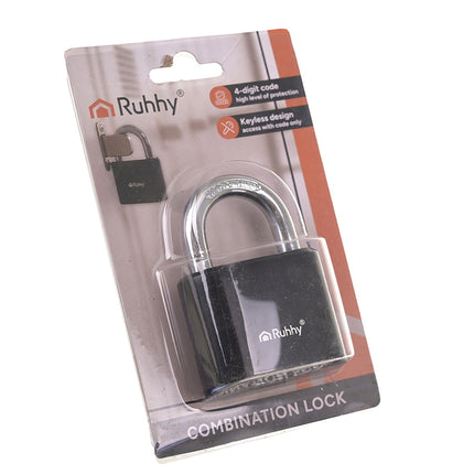 4-Digit Steel Combination Padlock, 50mm Security