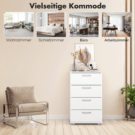 4-Drawer Chest of Drawers, Wood, 50 x 29 x 82 cm