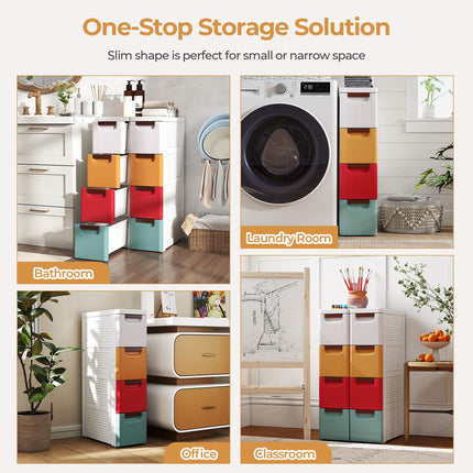 4-Drawer Rolling Organizer with Wheels for Small Spaces