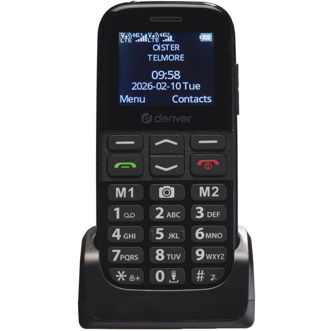 4G Senior Phone, Dual SIM, SOS Button, FM Radio, Black