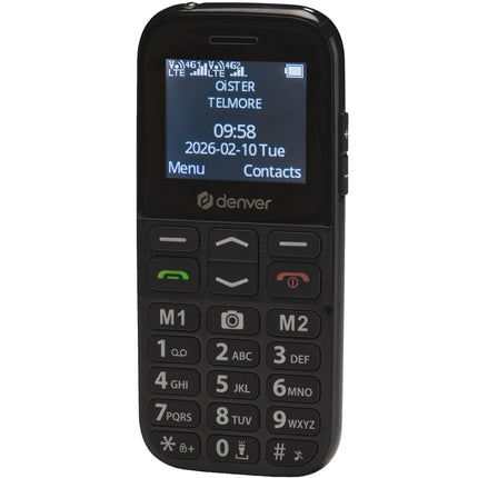 4G Senior Phone, Dual SIM, SOS Button, FM Radio, Black