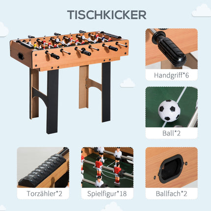 4-in-1 multi-game table: Football, hockey, billiards, tennis