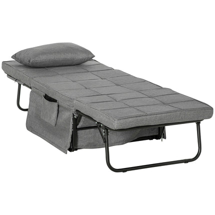 Folding 4-in-1 guest bed & ottoman with adjustable height
