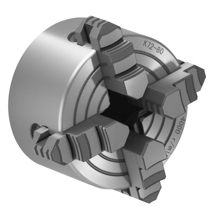 4-Jaw Lathe Chuck, 3 Inch 80 mm, Independent, Reversible Jaws