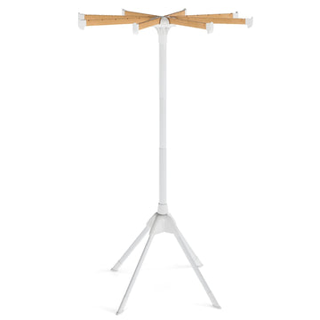 4-Leg Clothes Drying Rack with 8 Bamboo Rods, 40 Slots