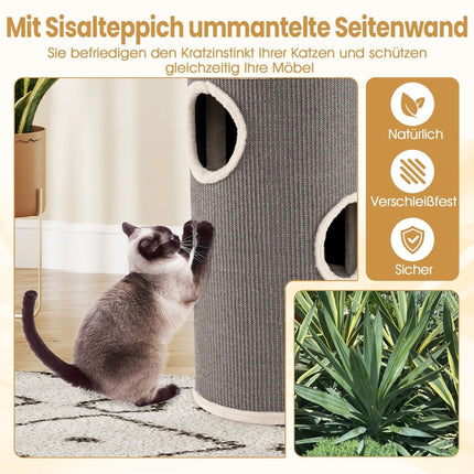 4-Level Cat Tree with Sisal Scratch Board and Cozy Bed
