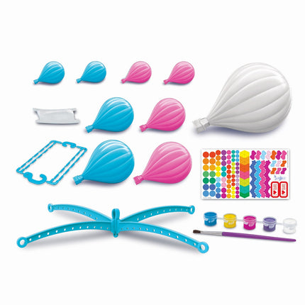 4M Kidzmaker Diy Set Paint Your Own Hot Air Balloons Mobile
