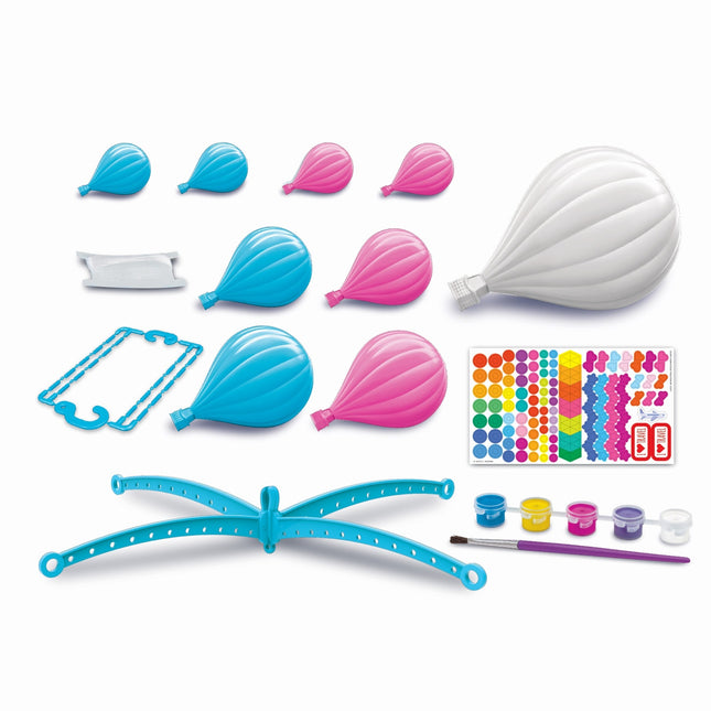 4M Kidzmaker Diy Set Paint Your Own Hot Air Balloons Mobile