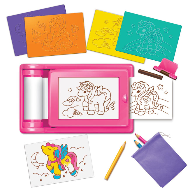 4M Kidzmaker Diy Set Unicorn Rub Art Studio