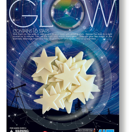 4M Stickers Set Glow-In-The-Dark 16 Stars
