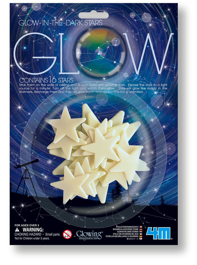 4M Stickers Set Glow-In-The-Dark 16 Stars