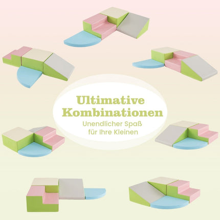 4 PCS. Foam building blocks for running around &amp; Climbing Giant Building Blocks Large Building Blocks Pink + Green