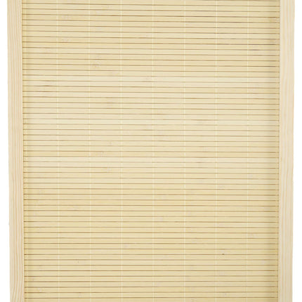 4-Panel Bamboo Room Divider, Natural Wood Finish