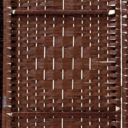 4 Panel Wooden Room Divider, Brown – Privacy Screen
