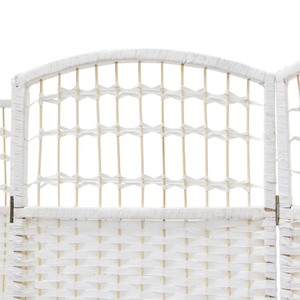 4 Panel Wooden Room Divider, White – Privacy Partition
