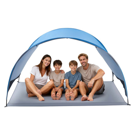 4-Person Beach Tent, UPF 50+ Portable Sun Shelter