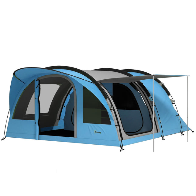 4-Person Family Tunnel Tent with Removable Divider
