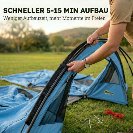 4-Person Family Tunnel Tent with Removable Divider
