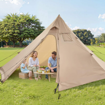 4-Person Hot Tent With Stove Jack, Waterproof 4-Season