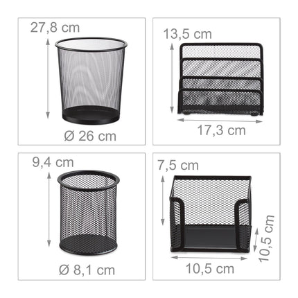 4-Piece Desk Organizer Set