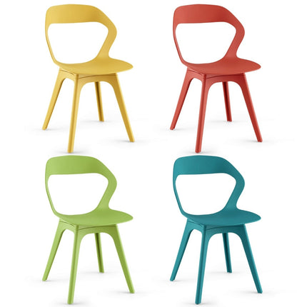 4-Piece Dining Chair Set, Modern PP, 48x54x81 cm