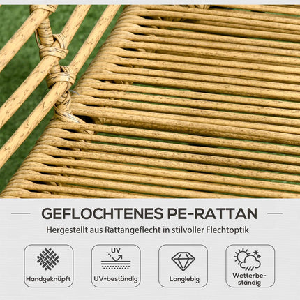 4-piece garden furniture in rattan, cushions included