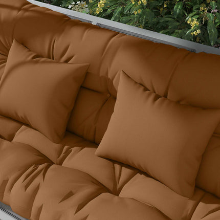 4-Piece Water-Resistant Seat Cushion Set, 150x50 cm, Tan