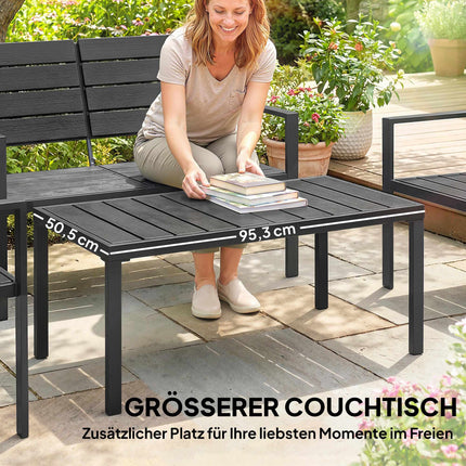 4-Piece Weatherproof HDPE Patio Furniture Set