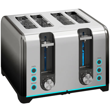 4-Slice Toaster, 7 Browning Levels, Defrost Reheat Cancel