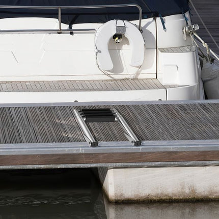 4-Step Telescoping Boat Ladder, 304 Stainless, 500 lb