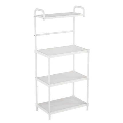 4-Tier Adjustable Kitchen Shelf Rack, 59x34x136 cm, White