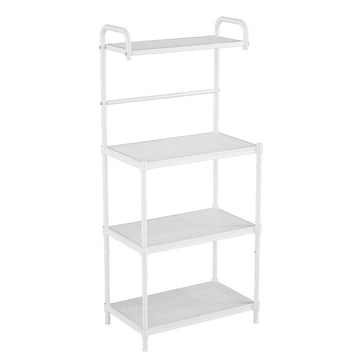 4-Tier Adjustable Kitchen Shelf Rack, 59x34x136 cm, White