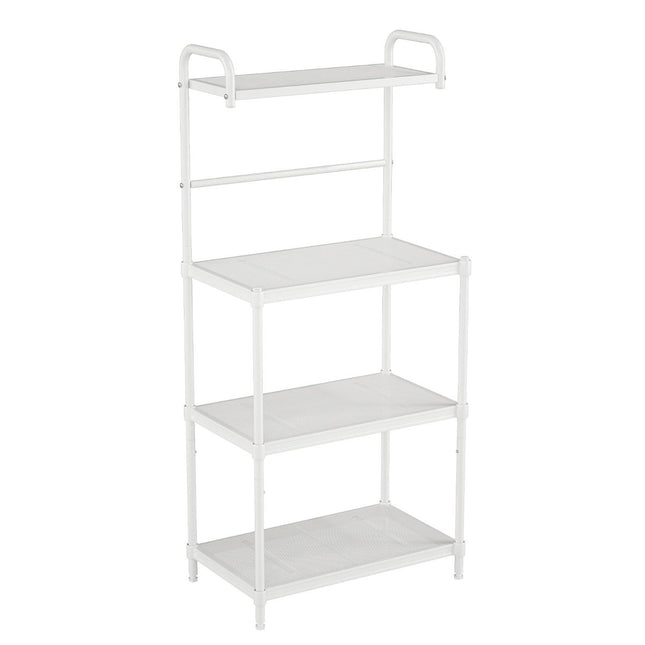 4-Tier Adjustable Kitchen Shelf Rack, 59x34x136 cm, White