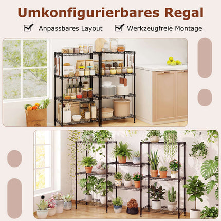 4-Tier Adjustable Metal Storage Shelf – Heavy Duty