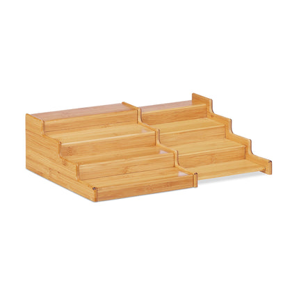 4-Tier Extendible Bamboo Spice Rack