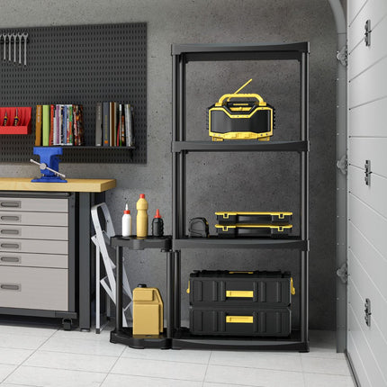 4-Tier Garage Storage Shelf with Tool Organizer – 176 lb