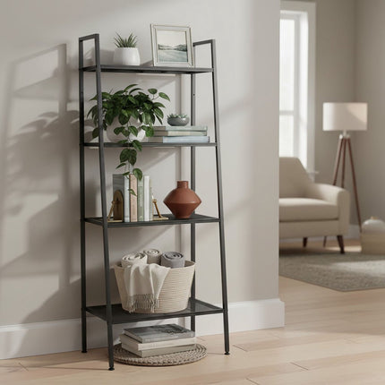 4-Tier Metal Ladder Shelf for Home Storage