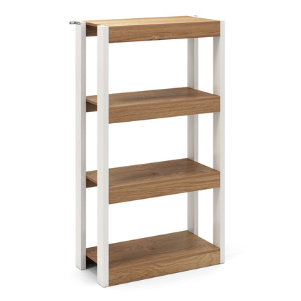 4-Tier Wooden Shelf with Anti-Tip Kits, Open Shelves