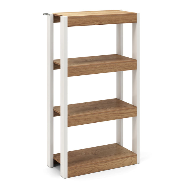 4-Tier Wooden Shelf with Anti-Tip Kits, Open Shelves