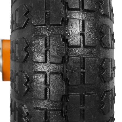 4 Wheelbarrow Tyres with Steel Rims, Pneumatic 4.10/3.50-4