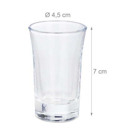 4 cl shot glasses in sets of 6