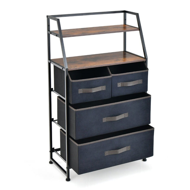 4 drawer sideboard with fabric drawers fabric chest of drawers 58 x 29 x 100 cm