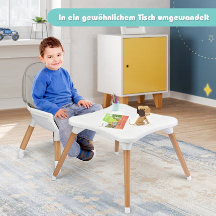 4-in-1 Adjustable Baby High Chair with Safety Harness